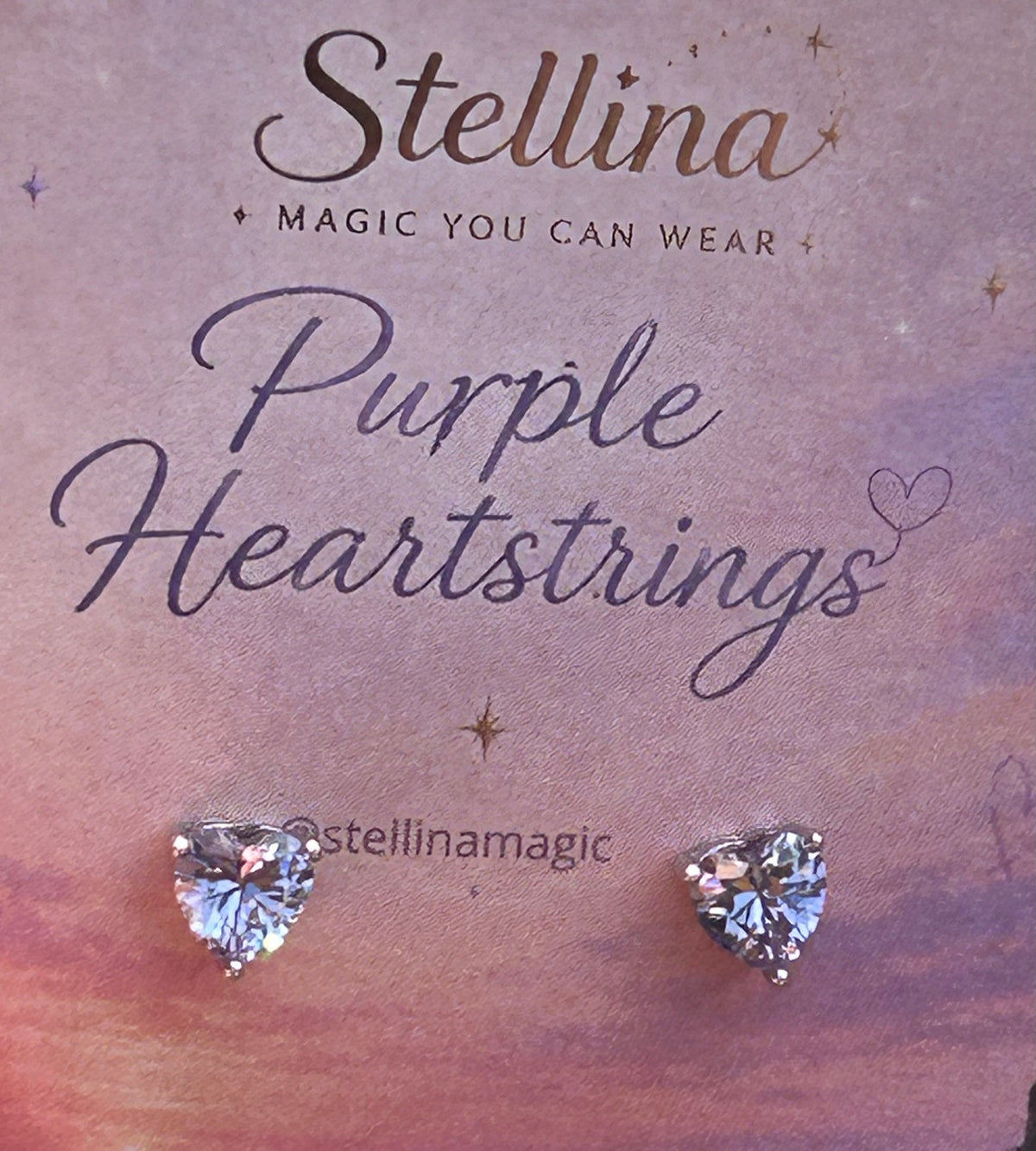 Purple Heartstrings Earrings